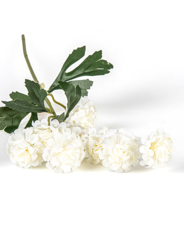 Umjetni bijeli karanfili na stabljici 42 cm za buket