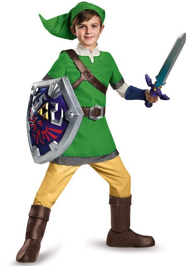 Prikaz kompleta štita i mača Link Legend of Zelda