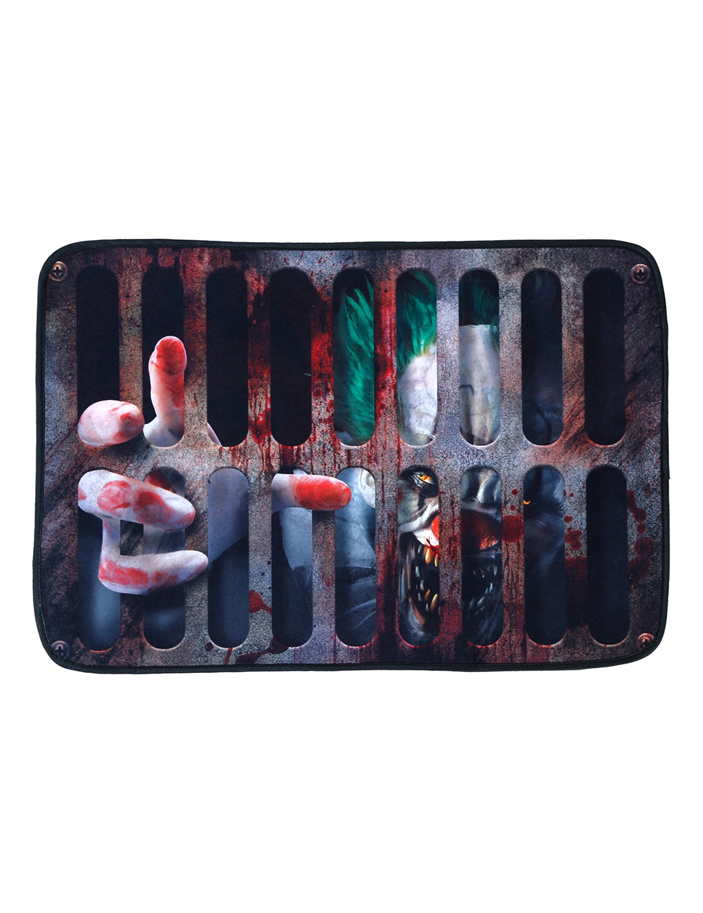 Otirač za vrata s ubojitim klaunom 60 x 40 cm