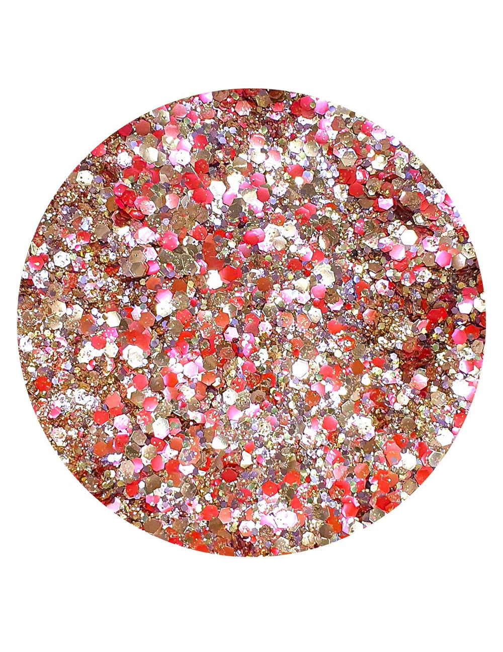 Paillettes biodégradables Vegas bébé pour adulte et enfant mélange rouge rose et doré