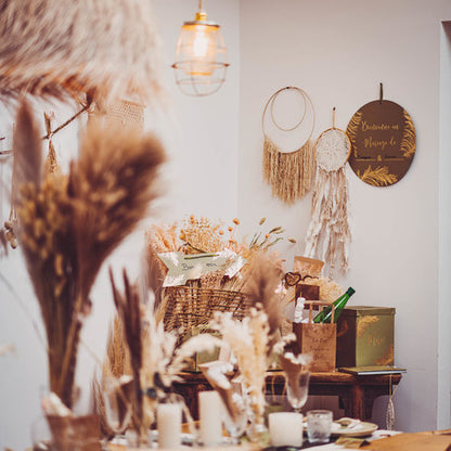 Kartonski znak dobrodošlice na vjenčanje ... kaki i zlatna folija 38 cm prilagoditi