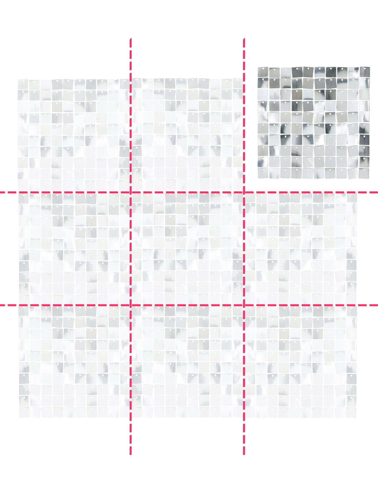 Sjajna srebrna ploča 30 x 30 cm