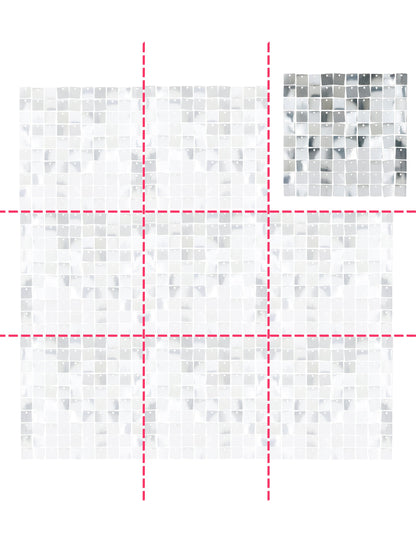 Sjajna srebrna ploča 30 x 30 cm