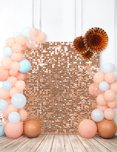 Panneau de fond brillant pour fête rose à sequins