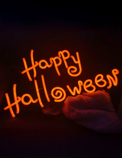 Sretan Halloween Neon Sign Orange 60 x 30 cm