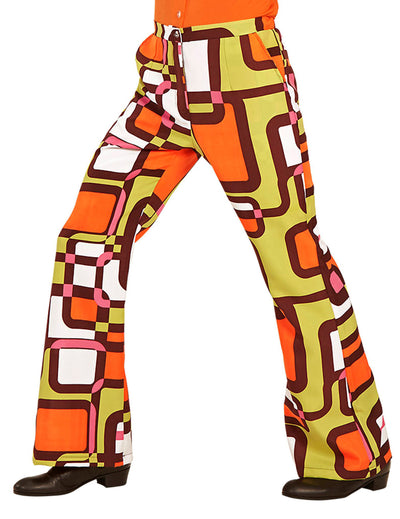 Pantalon groovy géométrique années 70 homme