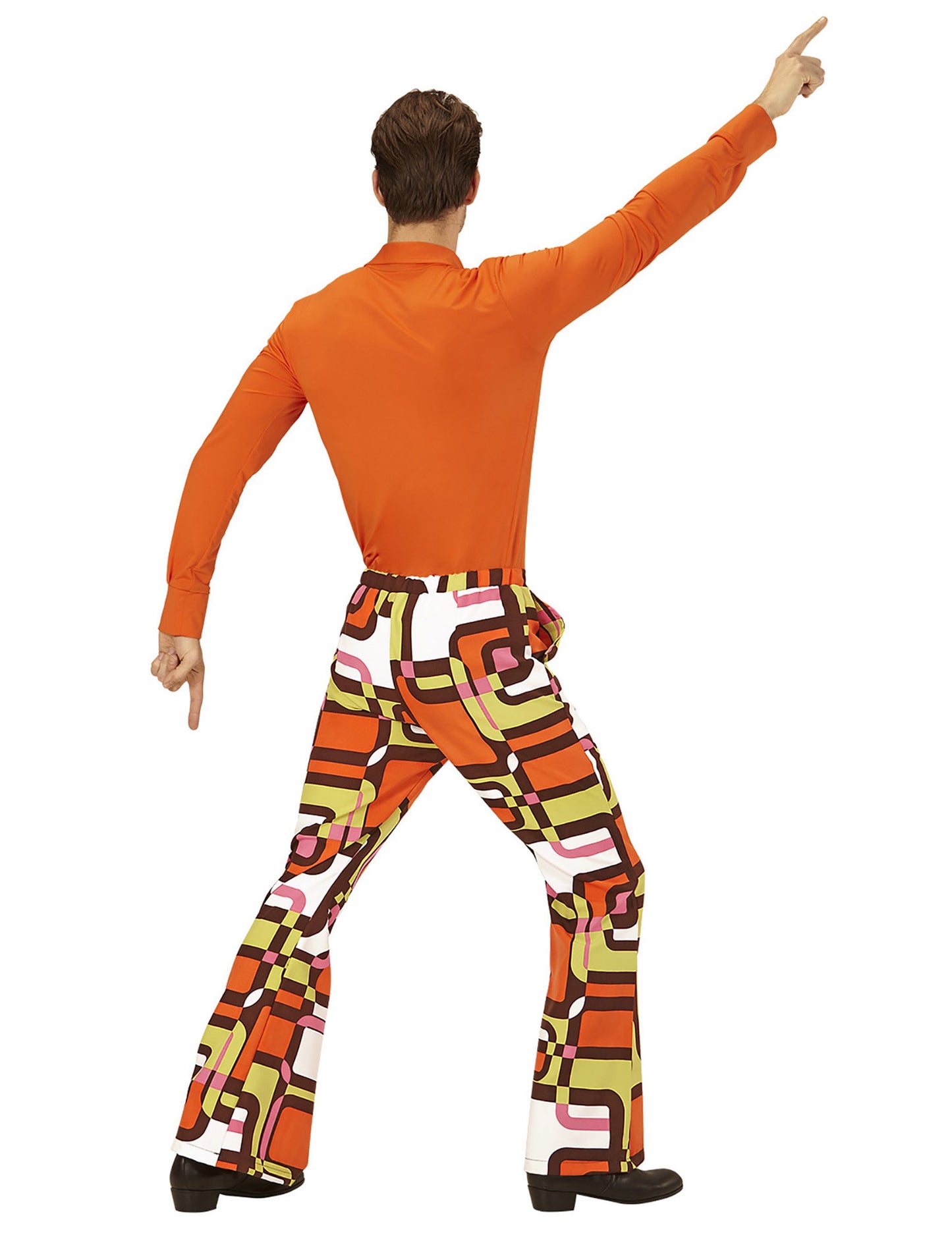 Geometrijske groovy hlače 70 -ih Čovjek