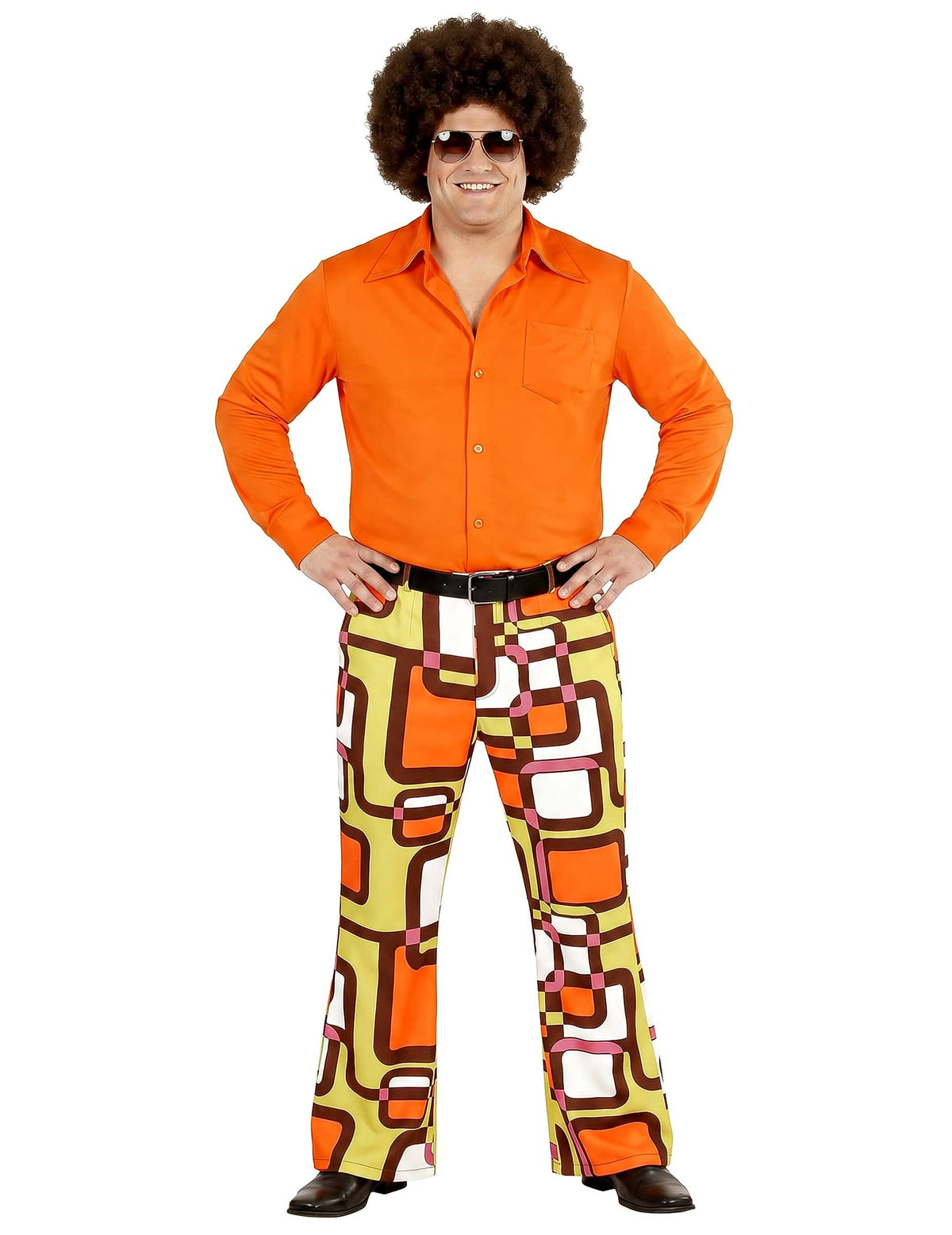 Geometrijske groovy hlače 70 -ih Čovjek