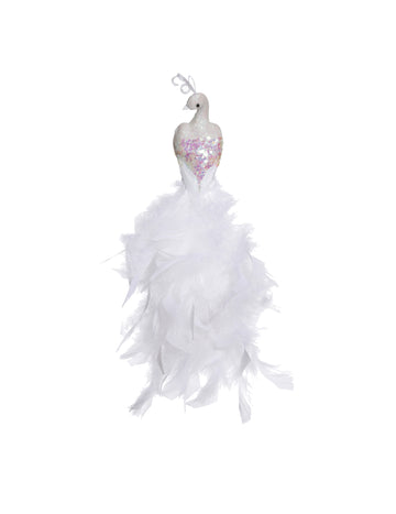 Paun na bijelim kliještama 34 cm perje