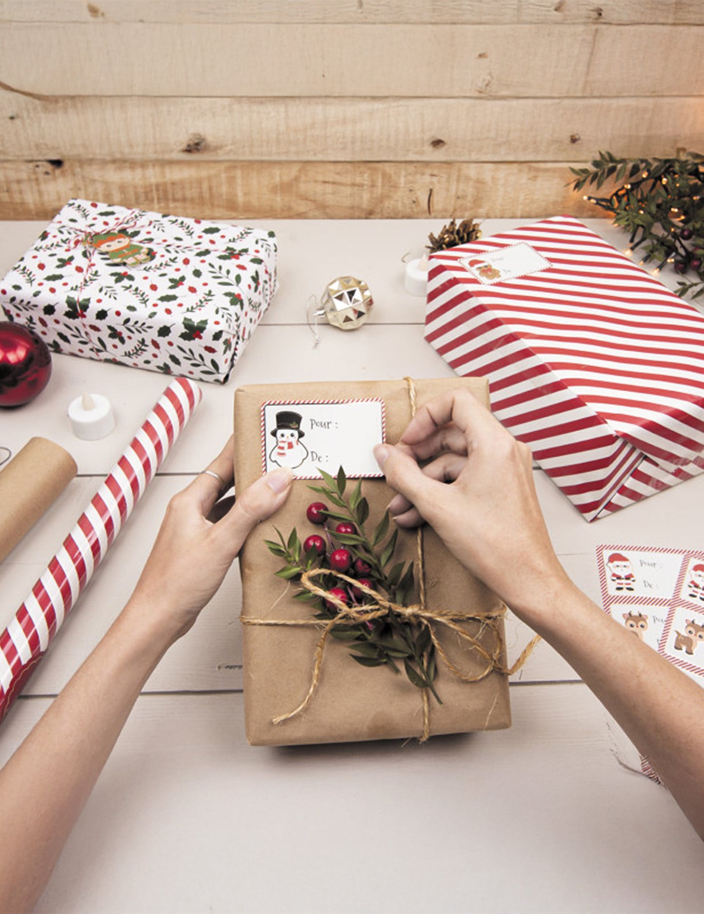 Kraft papir za poklone 0,7 x 2 m