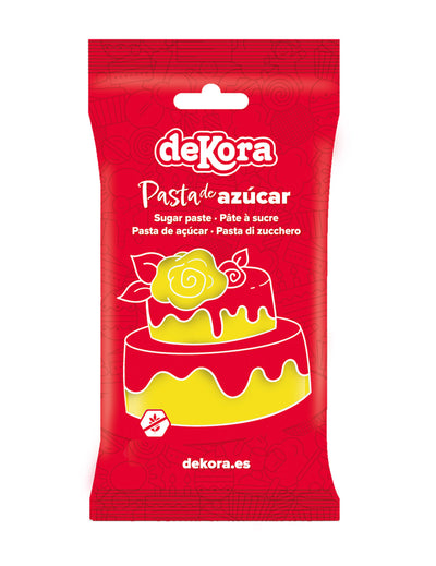 Žuta bezglutenska fondant pasta za šećer 250 g spremna za upotrebu 