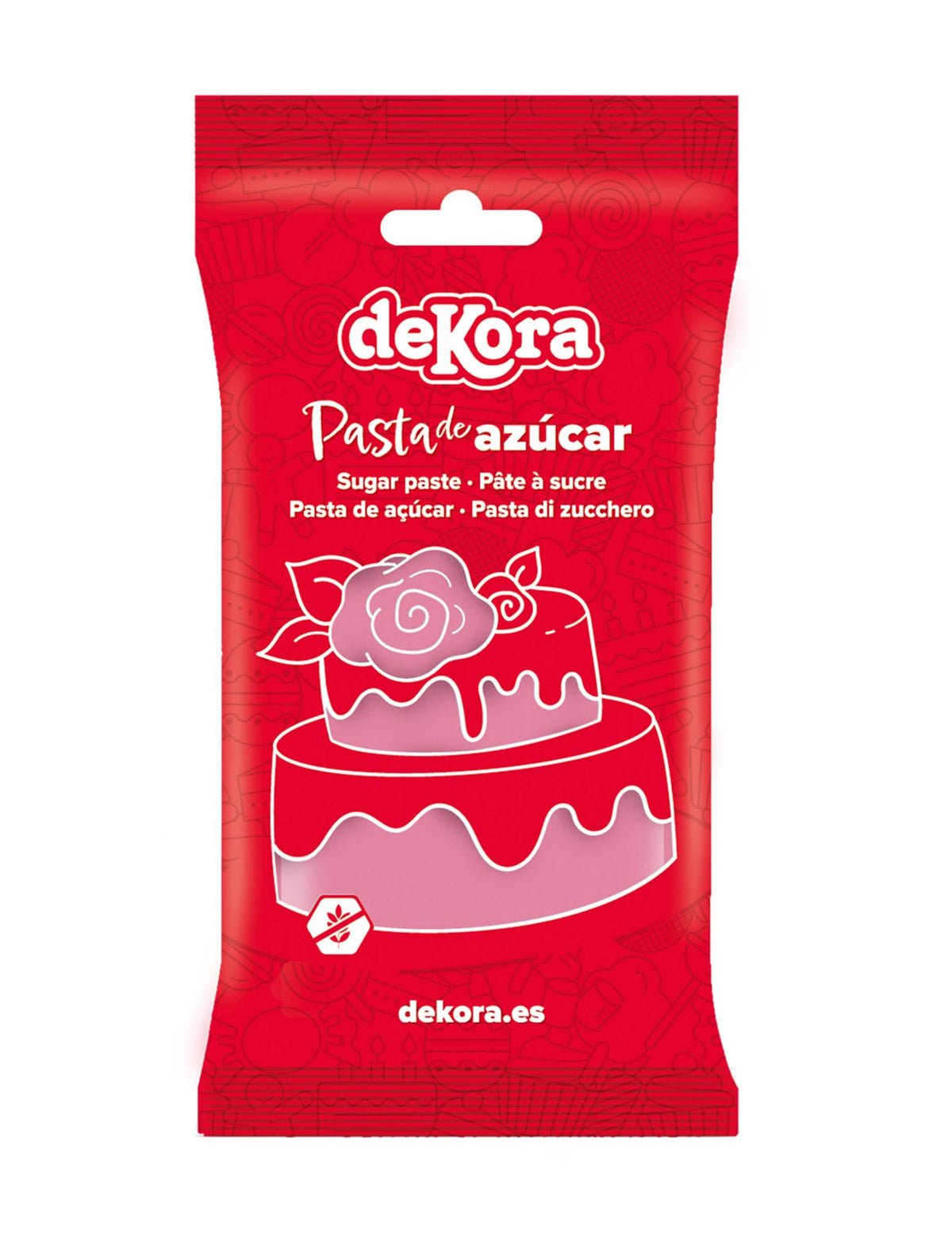 Spremna za upotrebu 250 g ružičaste šećerne paste bez glutena