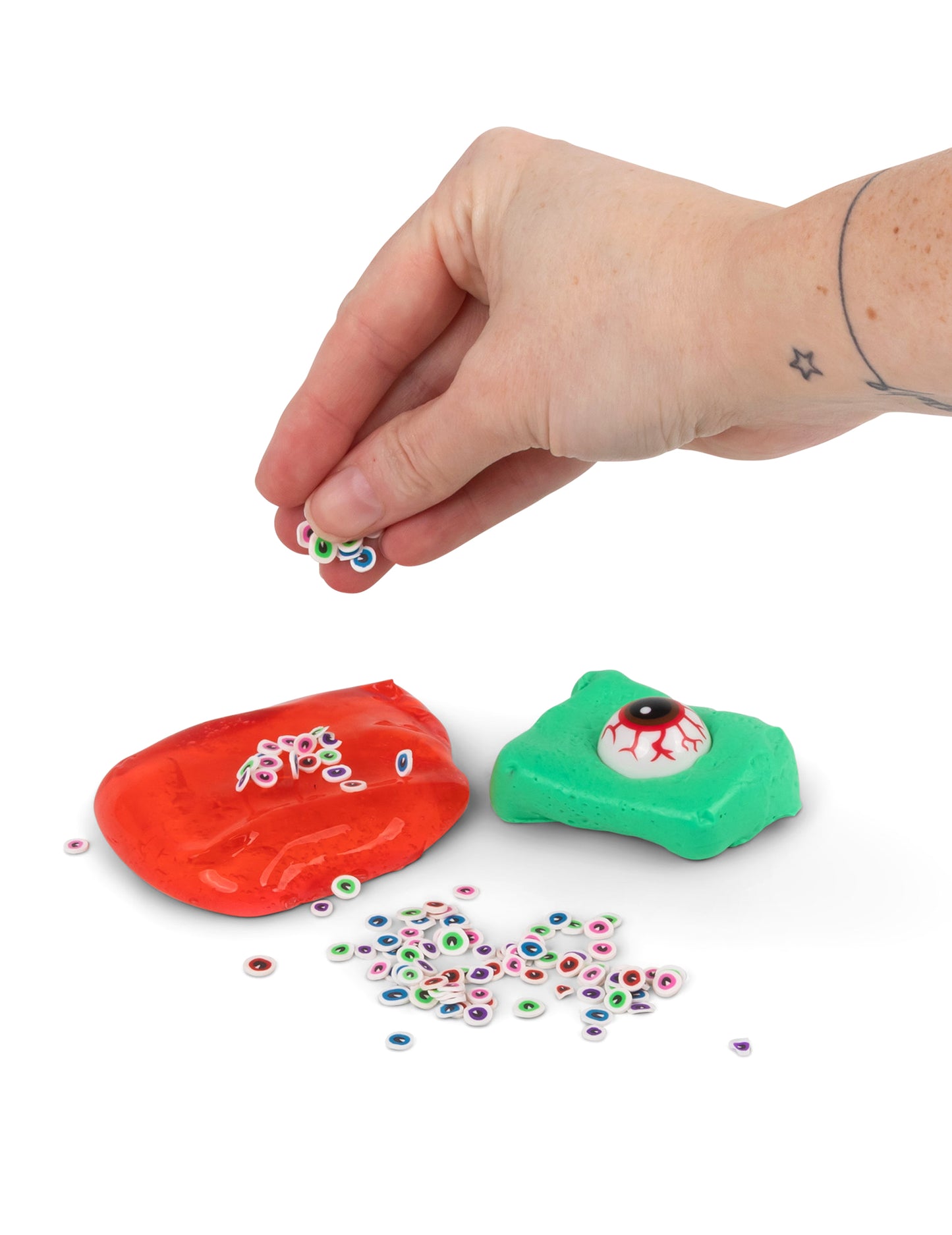 Masa i slime s očnom jabučicom i mini očima Scrunchems