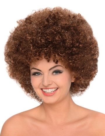 Afro chatain ženska perika