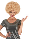 Perruque afro pour adulte blonde confort