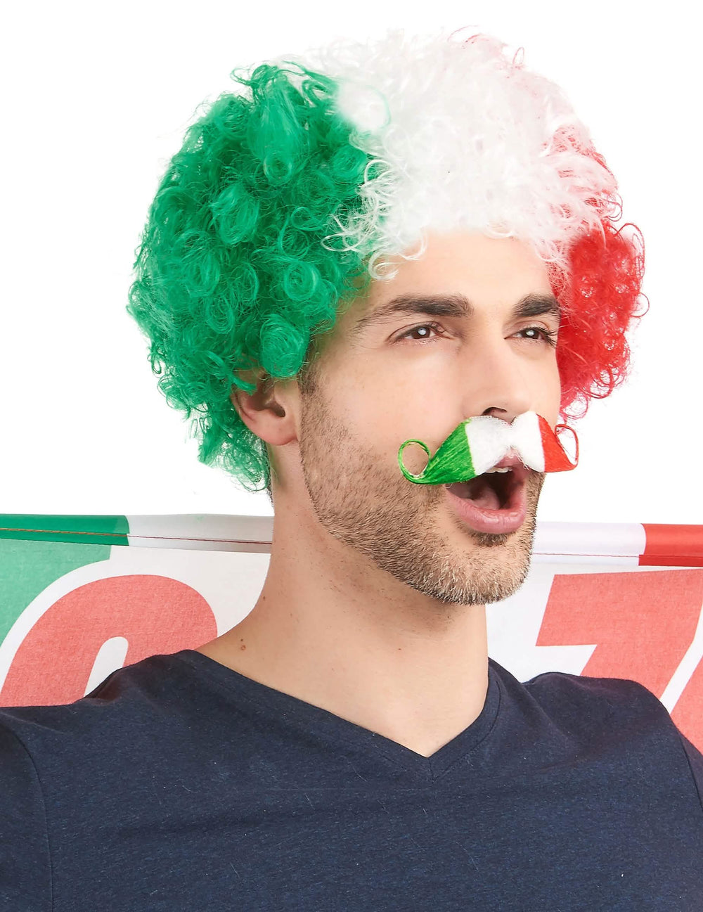 afro perika italija za odrasli zelena bijela crvena