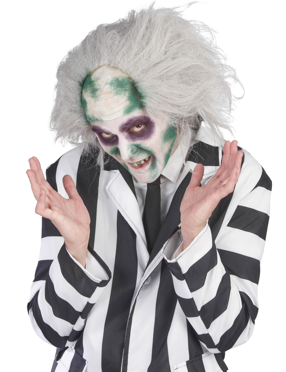 Bijela i siva raščupana perika Beetlejuice™ za odrasli