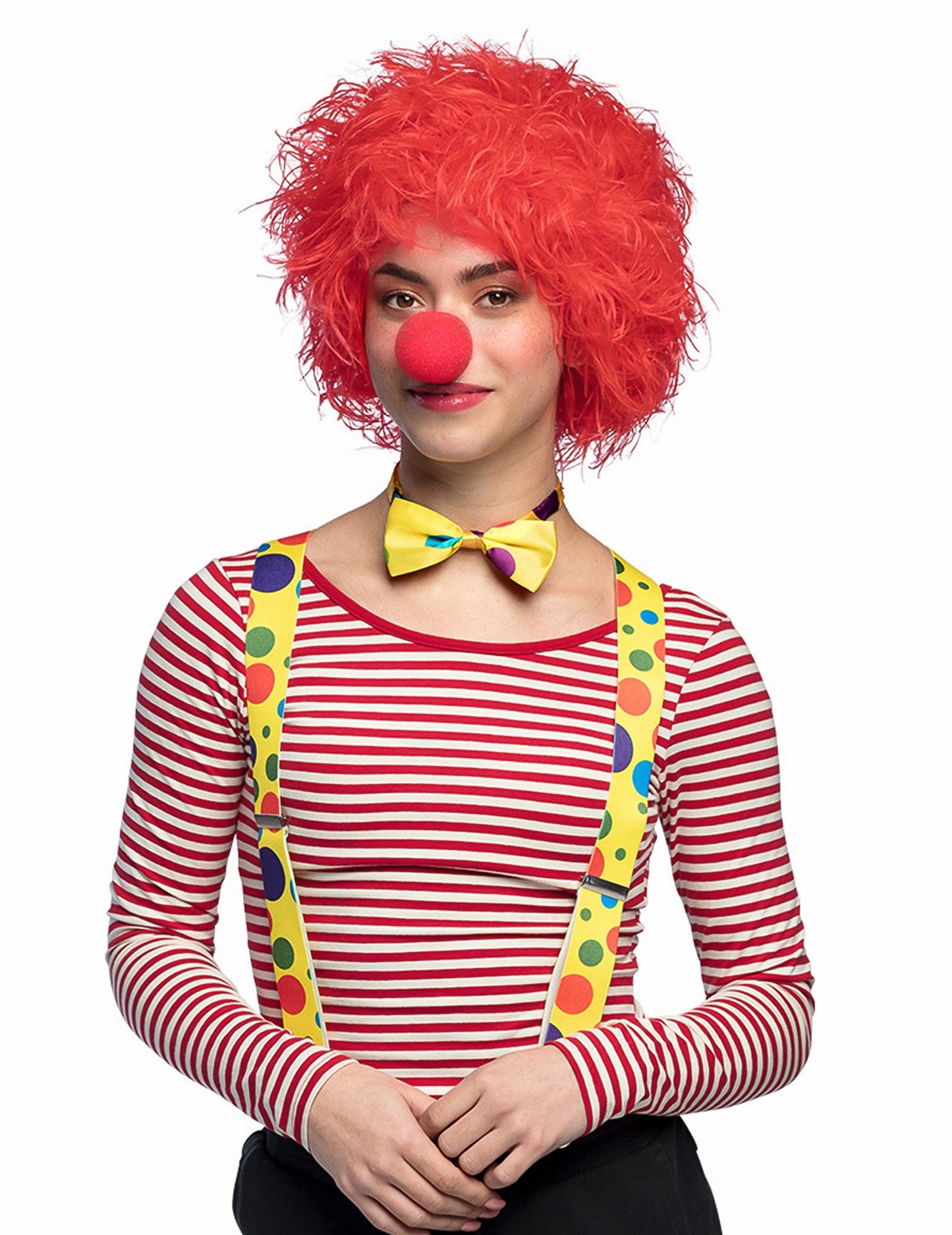 Crvena boja klauna perika žena