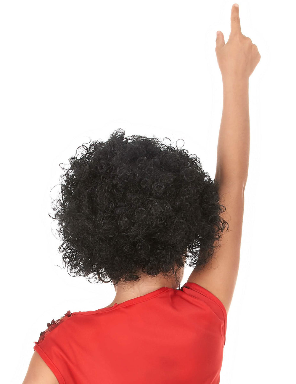 Stražnji pogled na afro periku za dijete