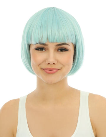 Odrasli luksuzni pastelno plava kratka perika