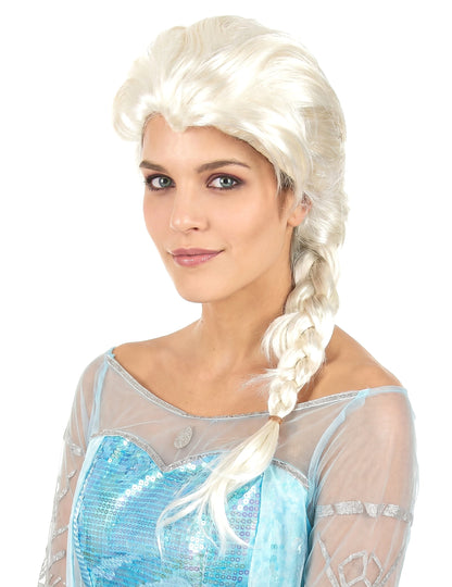 Perruque femme blonde avec tresse