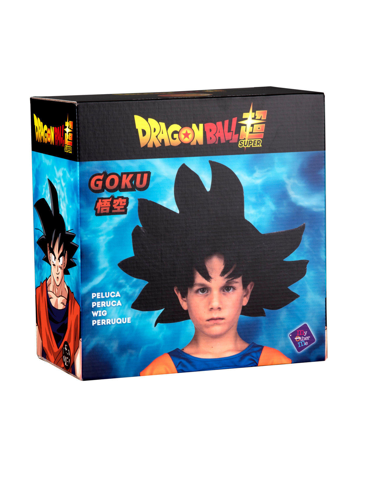 Vue de la boîte d'emballage de la perruque Goku Dragon Ball™