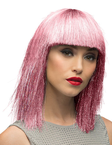 Ženska ružičasta iridescentna perika