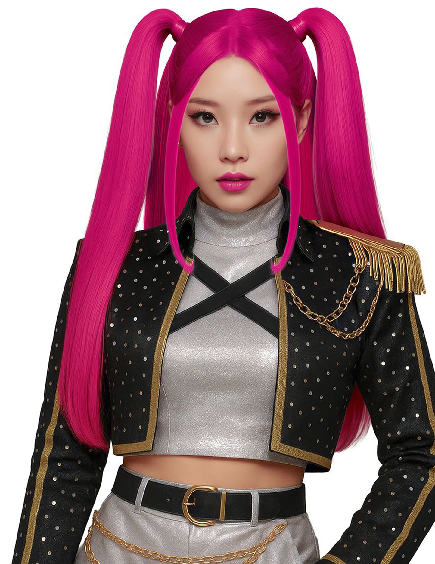 Kpop perika s ružičastim repićima za odrasle 