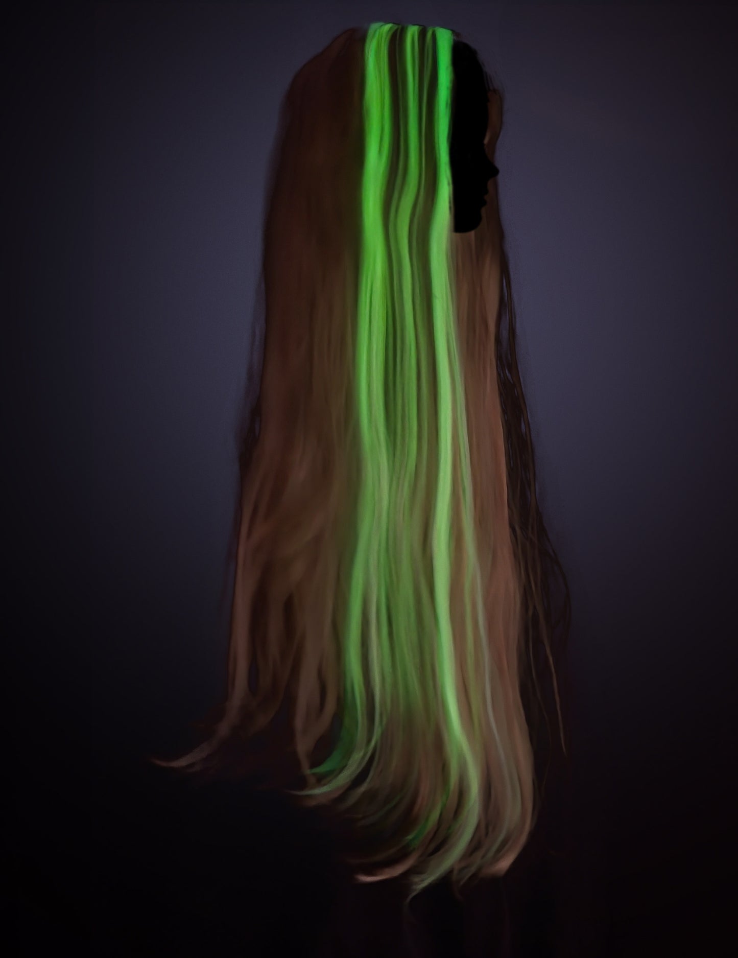 Fosforescentna princeza rapunzel djevojka perika