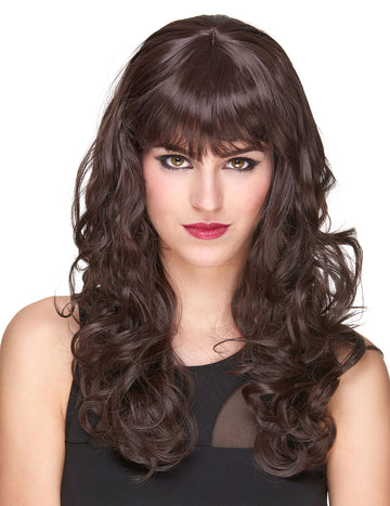 Luksuzna valovita luksuzna perika s ženskim šiškama - 221G