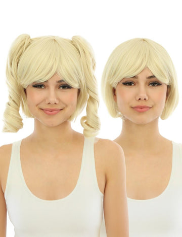 Manga perika s odvojivim pigtails luksuznom plavušom