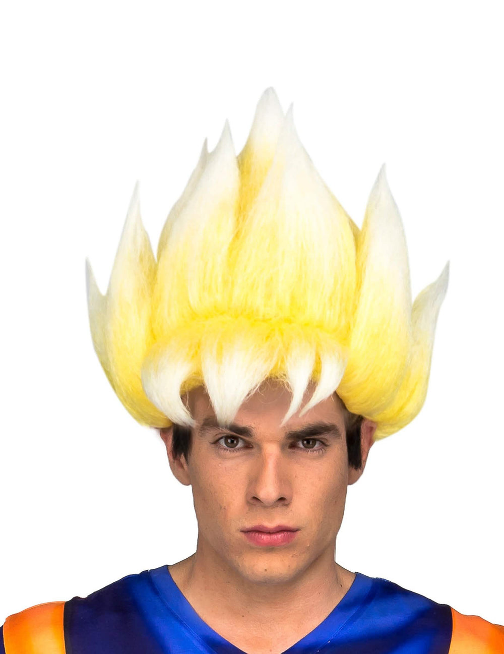 Perika Super Saiyan Goku Dragon Ball™ za odrasli žuta i bijela nakostriješena