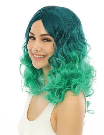 Odrasla luksuzna zelena kravata i perika boje