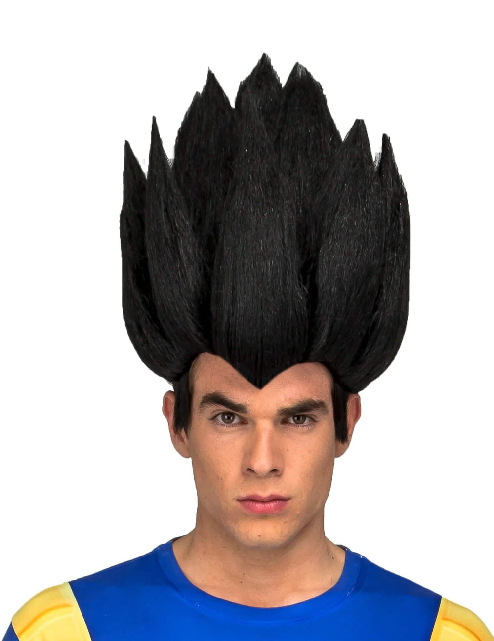 Crna uspravna perika Vegeta Dragon Ball za odrasli uredno stajling gere?