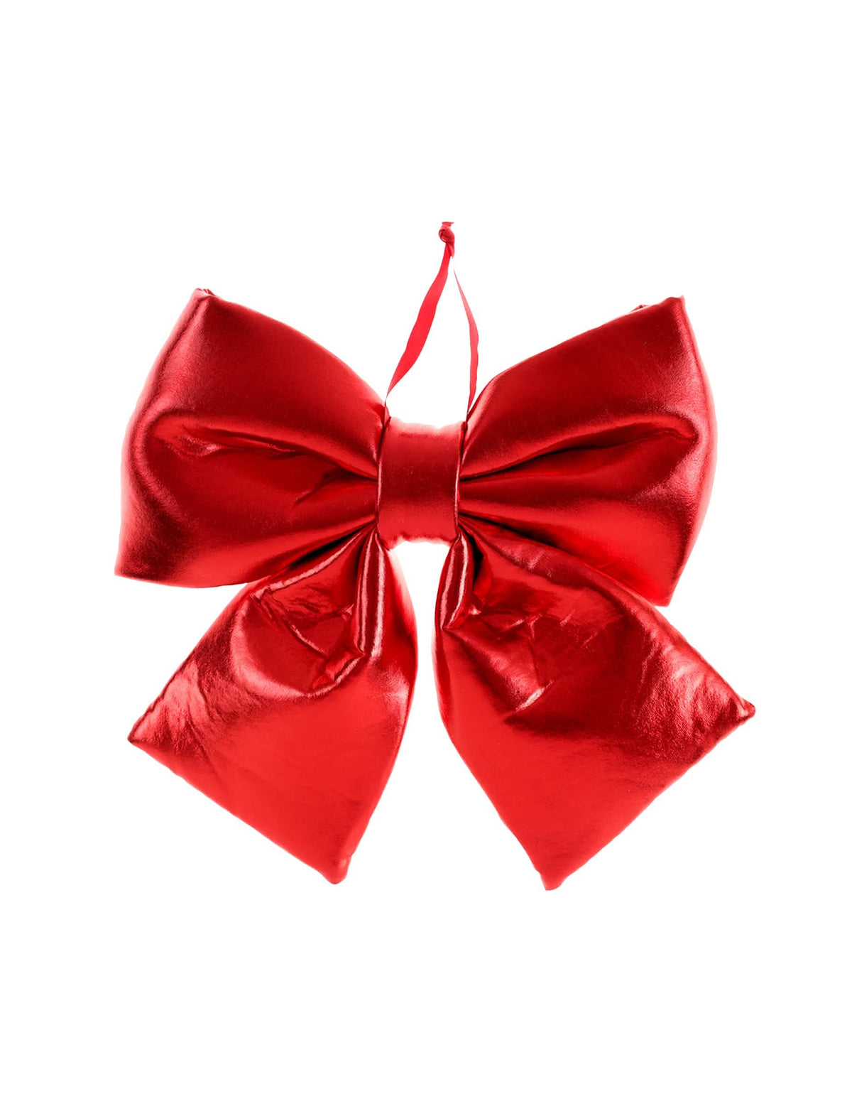 Petit nud papillon métallisé rouge 15 x 18 cm