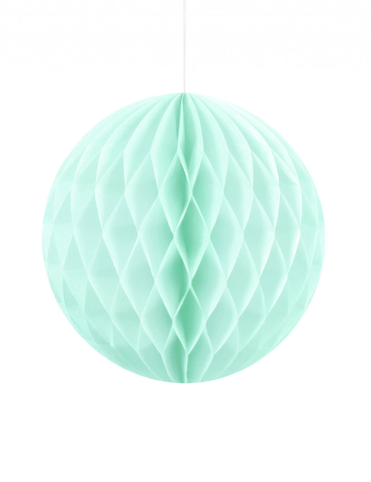 Mala mint zelena papirnata kugla s ćelijastom strukturom 10 cm za vješanje 