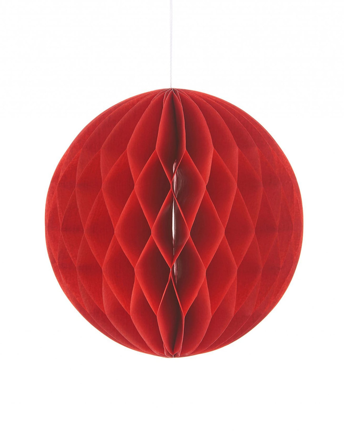 Boule en papier alvéolé rouge