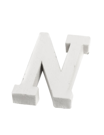 Malo bijelo drveno slovo broj 5 cm za vjenčanje