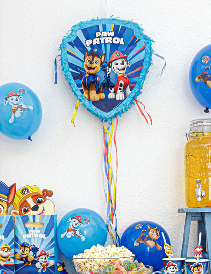 Plava piñata na povlačenje Psići u ophodnji 33cm x 38cm x 9cm