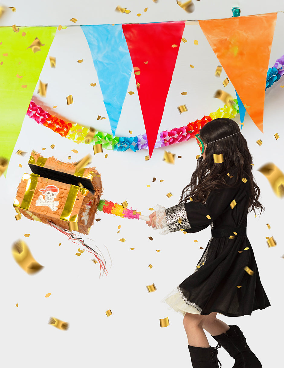 Piñata Piratska škrinja s blagom 30 x 32 x 22 cm