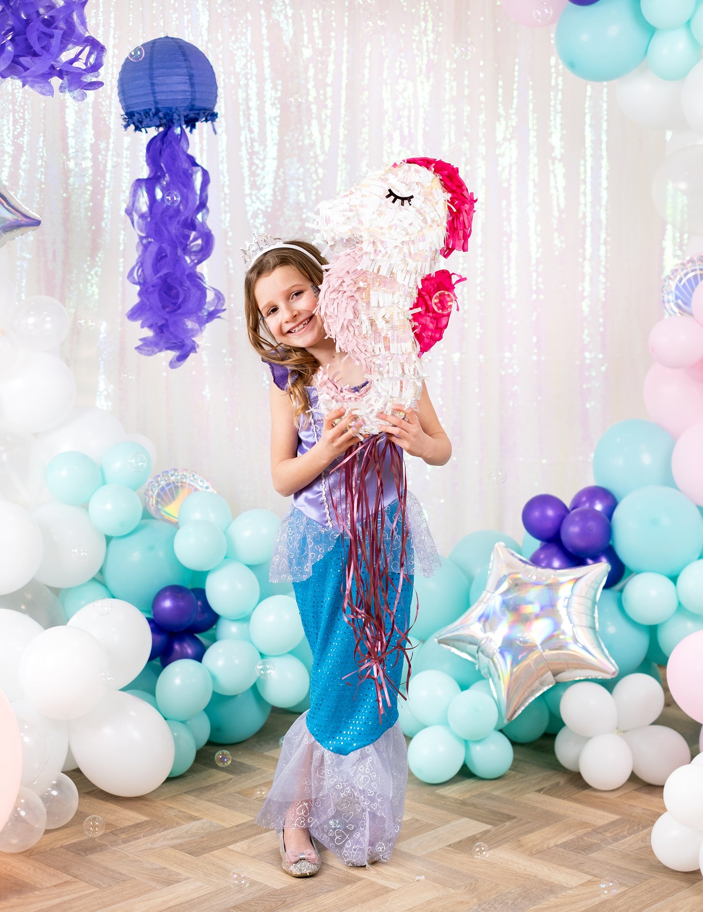 Piñata hipokampus iridescent 53 cm