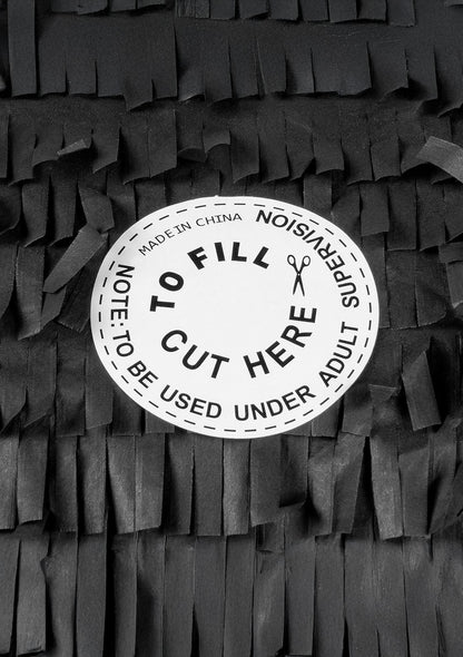 Srebrna holografska pinjata, broj 6, 40 x 28 x 8 cm ispuniti