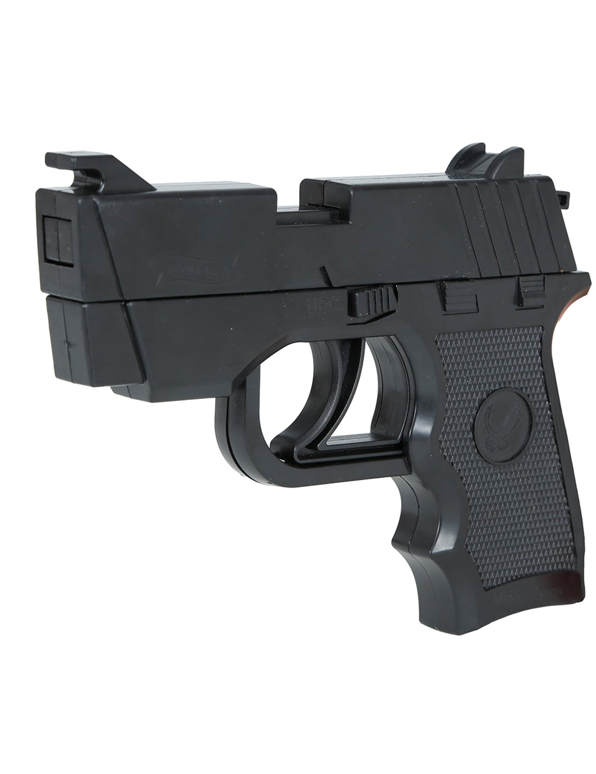 Vue de profil du pistolet à bande élastique pour adulte
