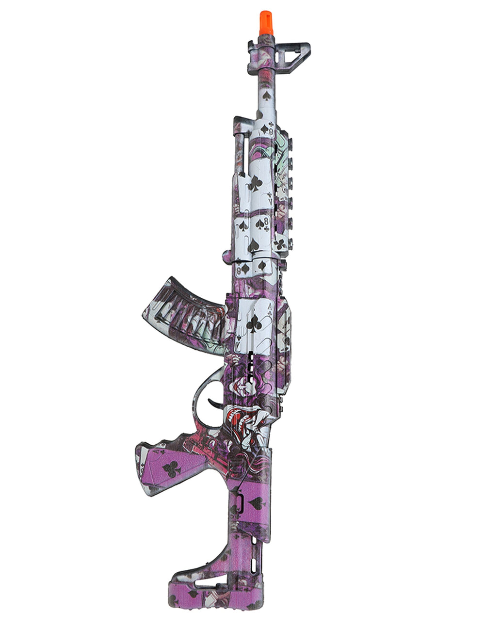 Vue de profil du pistolet mitrailleur joker fou