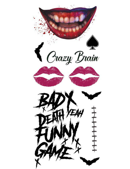 Maleficent Joker Tattoos 30 x 14 cm