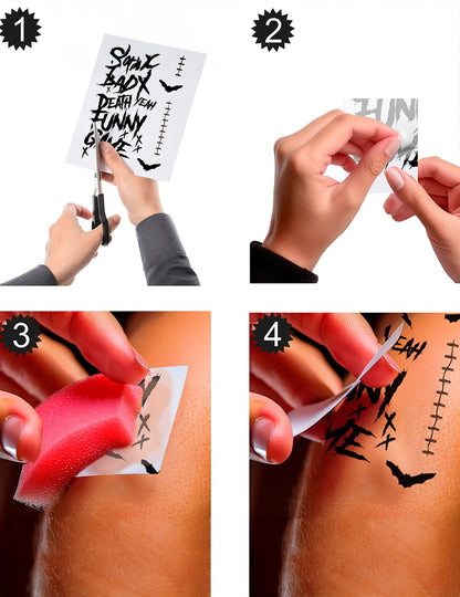 Maleficent Joker Tattoos 30 x 14 cm