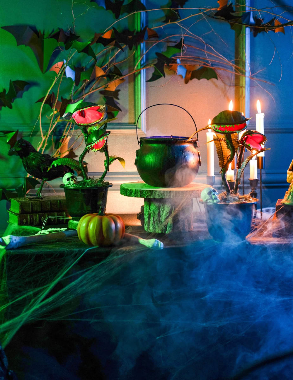 Dekorativna postava animirane mesožderne biljke za halloween dekoraciju