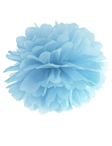 Viseći pompon od plavog svilenog papira 25 cm