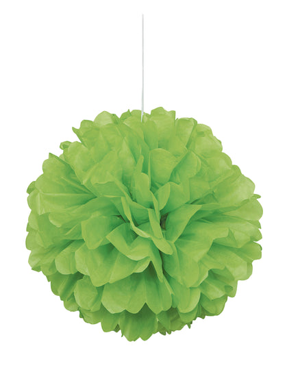 Viseći pompon od limun zelenog svilenog papira 40 cm