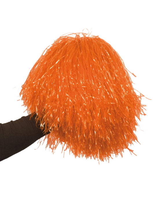 Pompon de pom-pom girl pour supporter orange métallique